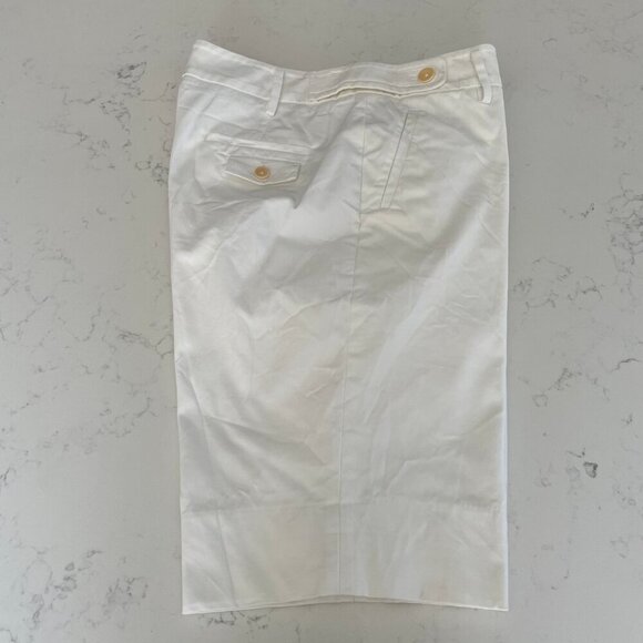 Faconnable 4 Pocket Lined Cotton Bermuda Shorts Designed in France White Sz 10 - Picture 13 of 13